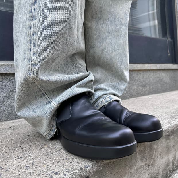 블랙 프라다 스포츠 플랫폼 슬립온 로퍼 로퍼