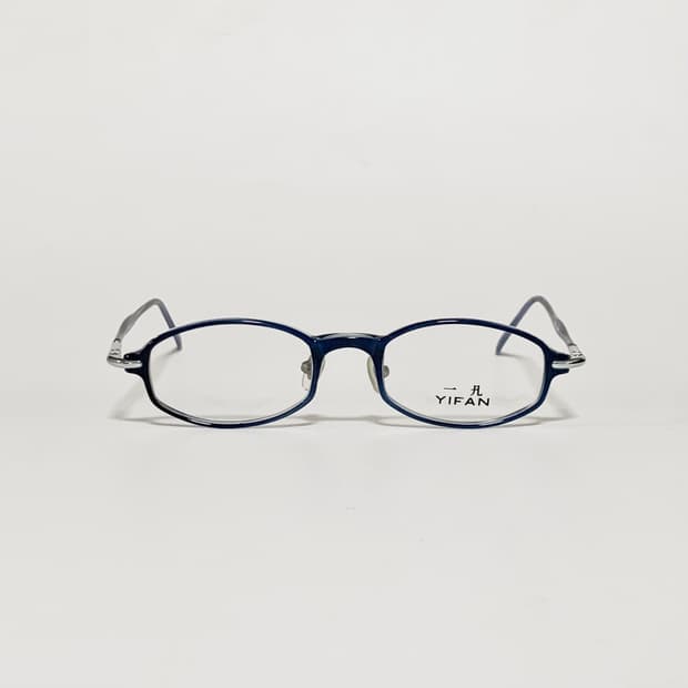 982 데드스탁 빈티지 안경테 레트로 타원형 오벌 슬림 블루 남녀공용