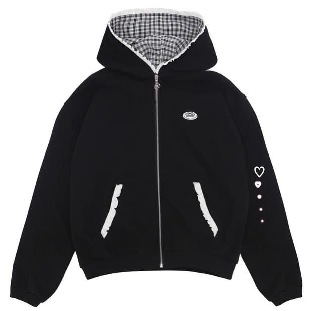 드라이로즈 빅리본 후드집업 