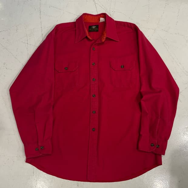 MWG OUTFITTERS 오버핏 레드 코튼셔츠 