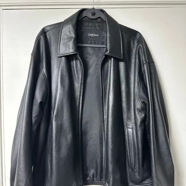 도프제이슨 램스킨 오버핏 싱글자켓