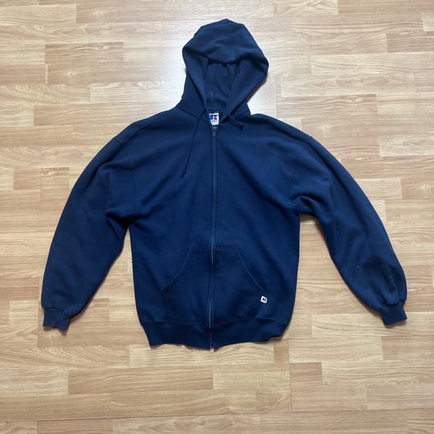 빈티지 USA 러셀 후드집업 M 네이비