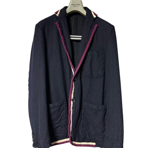 꼼데가르송 옴므 라인 디테일 축융 자켓