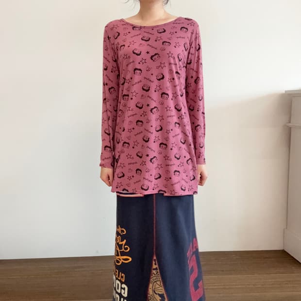 Betty Boop Pink Long-Sleeve