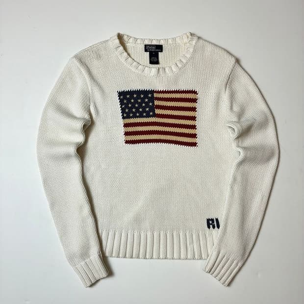 폴로 랄프로렌 00's 헤비코튼 성조기 니트 PN8212
