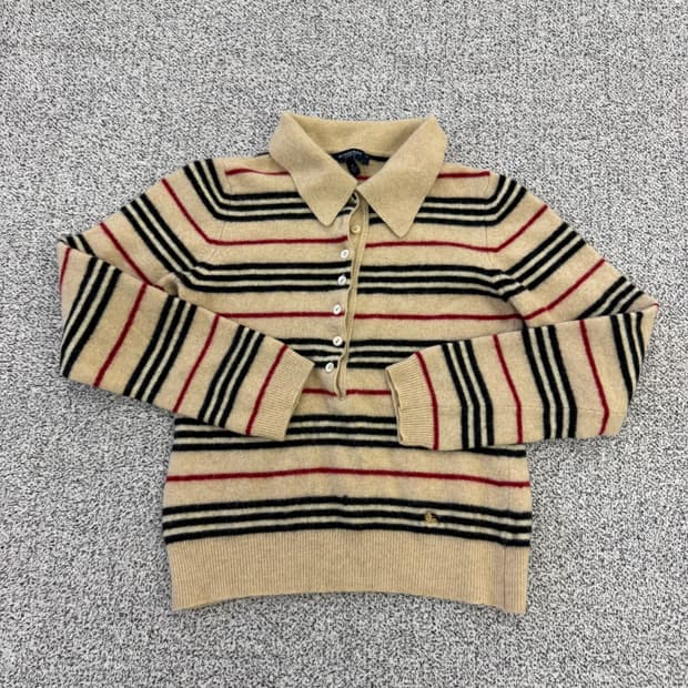 실측확인 버버리 스트라이프니트 (수축)0127H1