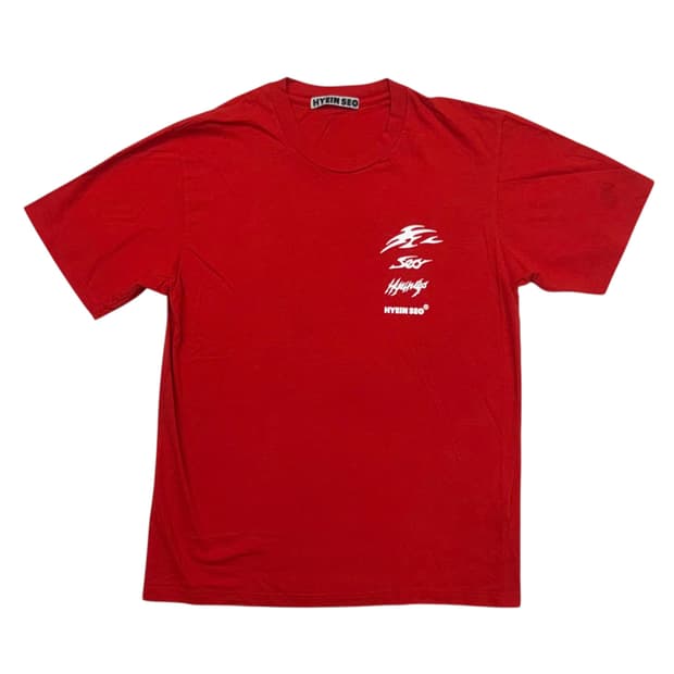 Hyein Seo 혜인 서 스포츠 로고 티셔츠 레드 2 