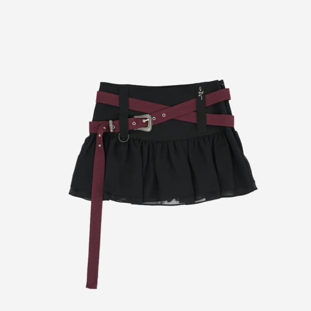 엘프엘프엘프 아카이브스 웨스턴 스커트 와인