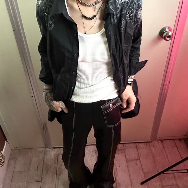 punk slim fit shirt