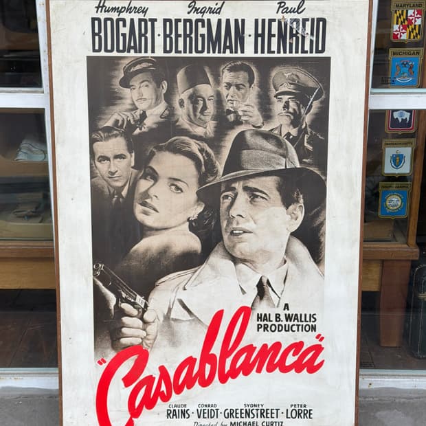 빈티지 소품 카사블랑카 영화 포스터 우드 프레임
