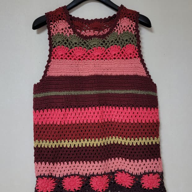 뜨개 베스트 니트 조끼 모리걸 st