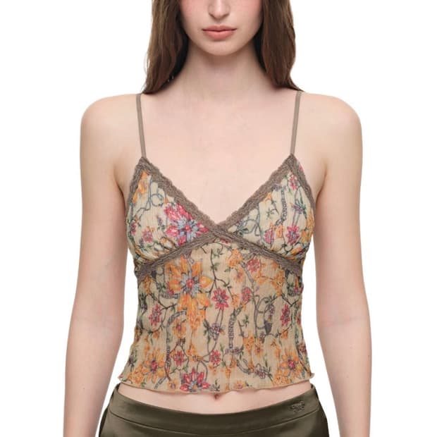 구해요) 투머치택스 FLORAL 03 LACE CAMI TOP