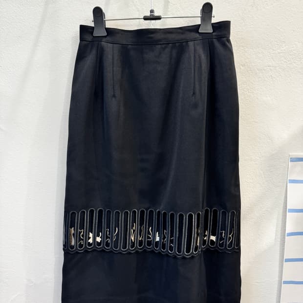 japan vintage 펀칭 캣자수 스커트