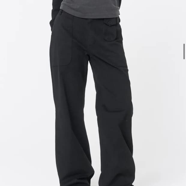 미세키서울 Mini pocket button pants BLACK