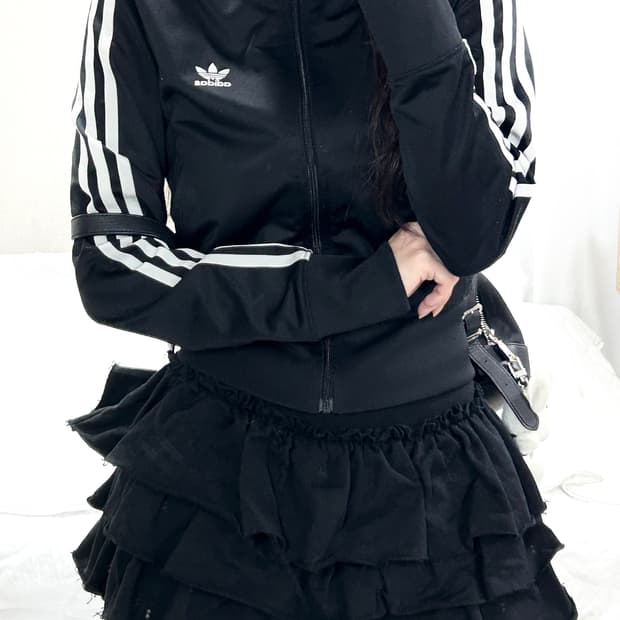 아디다스 우먼스 블랙 파이어버드 져지