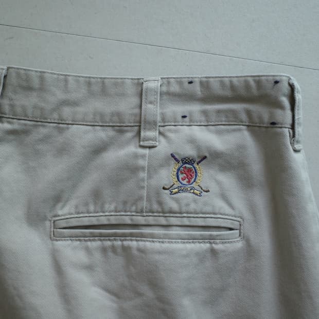 90s 타미힐피거 골프 투턱 치노 반바지 베이지 36