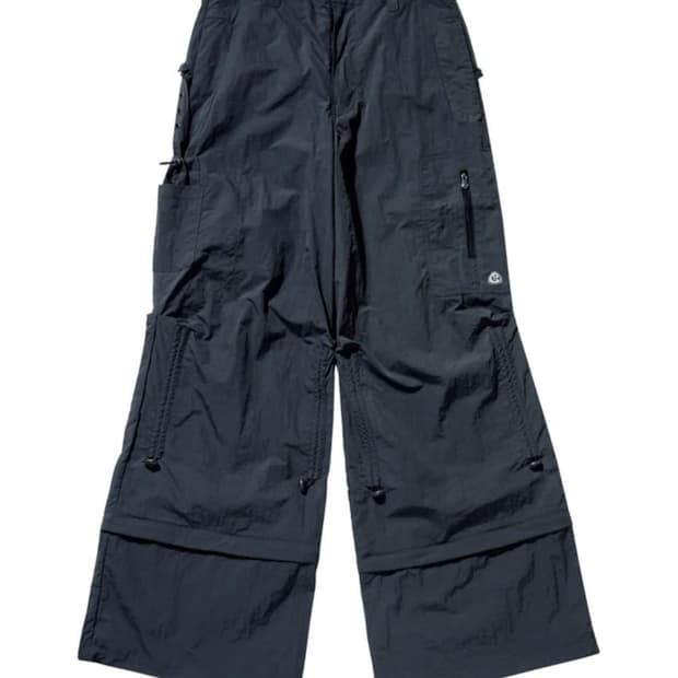 suu 코이세이오 레이스 스트링 팬츠 그레이