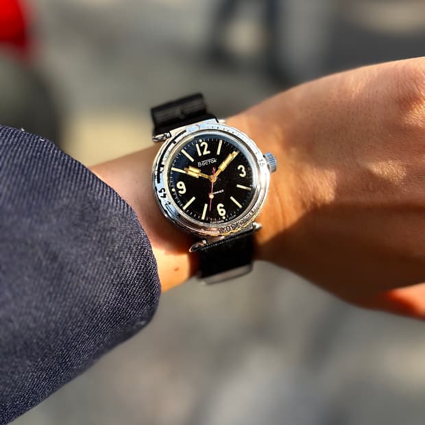 1978년 소련군 다이버 보급 시계 앰피비아 NVCH-30