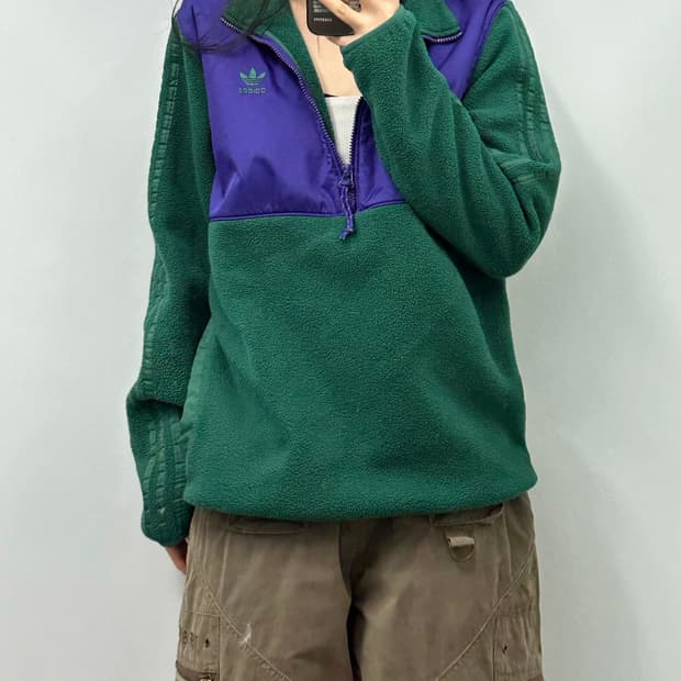 아디다스 플리스 후리스 반집업 맨투맨