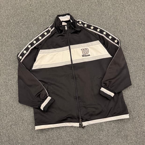 L)Wilson 빈티지 자수 트랙탑 져지
