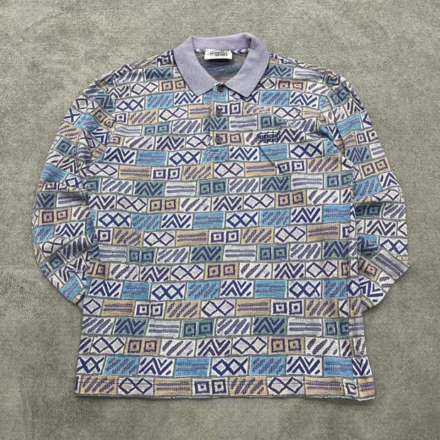 XS 미쏘니 스포츠 패턴 긴팔 폴로티