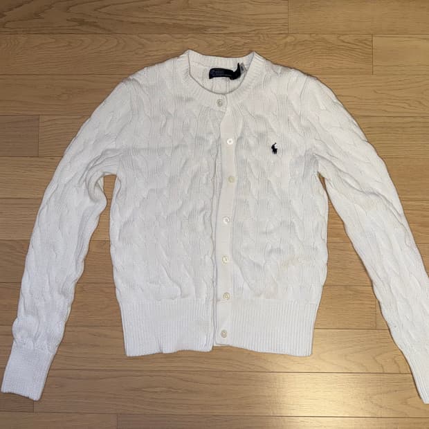 폴로 랄프로렌 여성 꽈배기 케이블 니트 가디건 S
