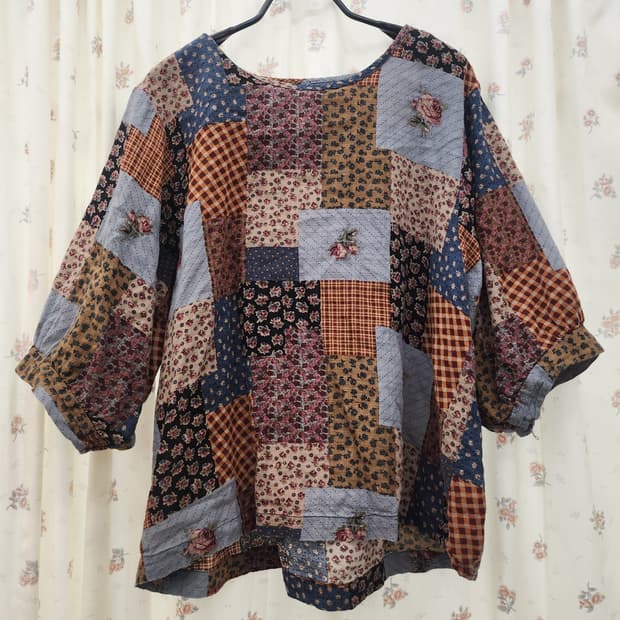 (카모메산장) 패치 블라우스 