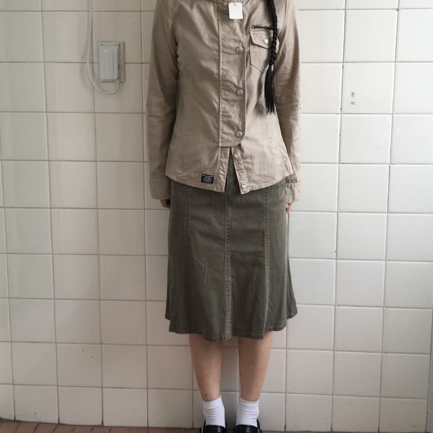 High neck shirt jacket