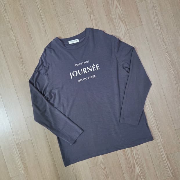 GELATO PIQUE 그레이 롱 슬리브 티셔츠