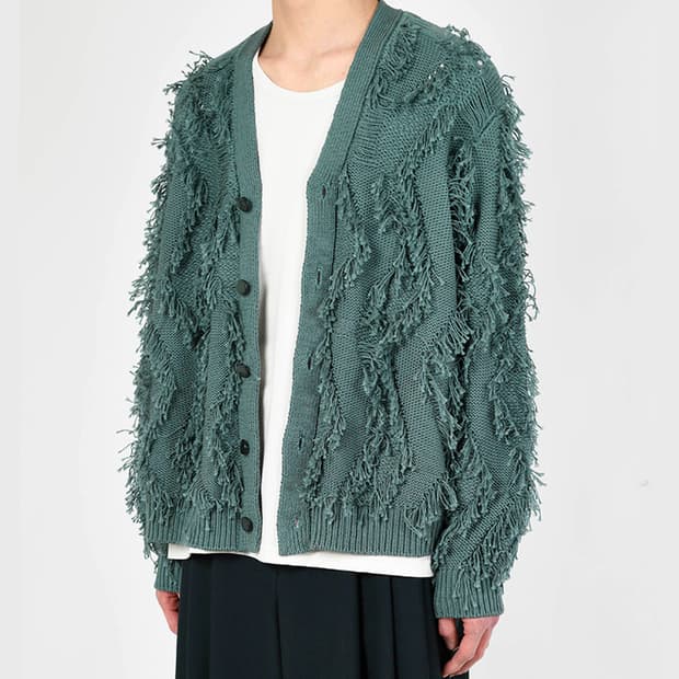 라드 뮤지션 로우게이지 프린지 가디건
