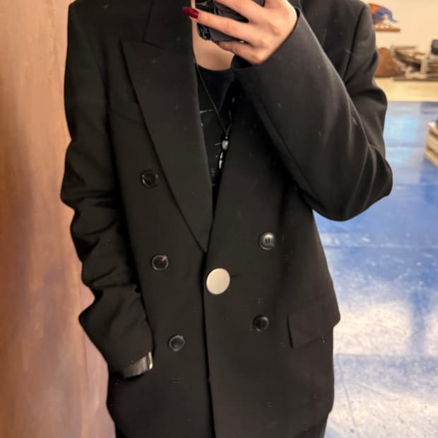 Wang 알렉산더왕 레더암 블레이저