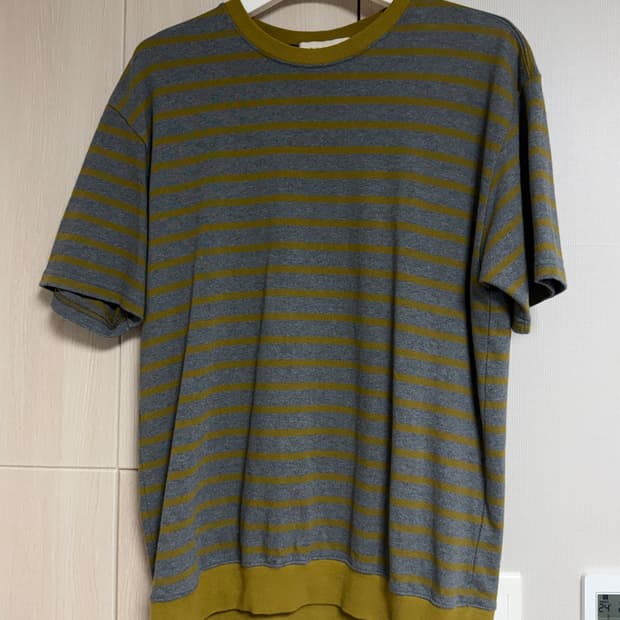노운 stripe sweat t-shirts (charcoal)  1