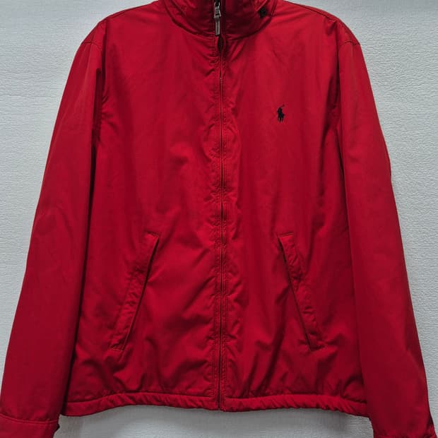 폴로 블루종 기모 레드  자켓 점퍼 / M (정품)