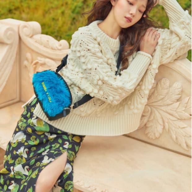 😍무배)빔바이롤라 백조스커트/렉토 크롭맨투맨