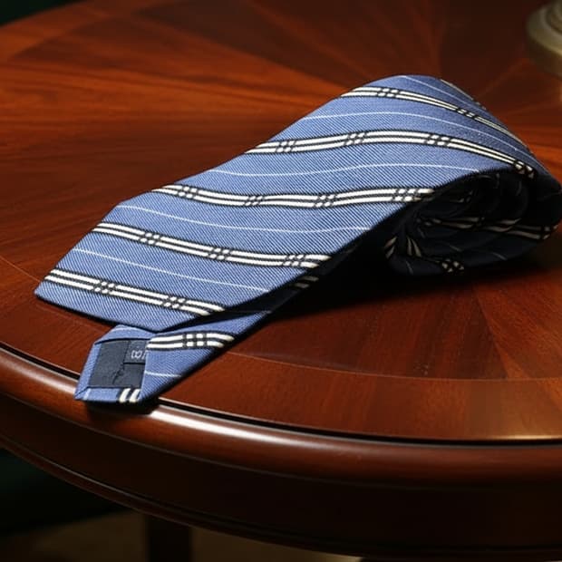 [정품] 버버리 런던 노바 체크 실크 타이 (블루/A급)