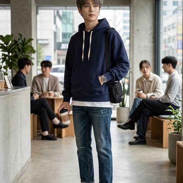 오리지널가먼츠 OG 헤비웨이트 풀오버 후디 네이비