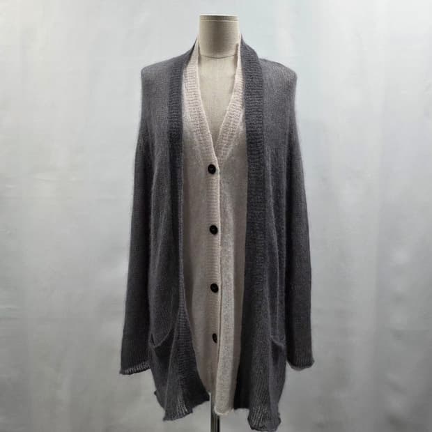 0780 로베르토콜리나 이태리 모헤어 알파카 니트 가디건 M