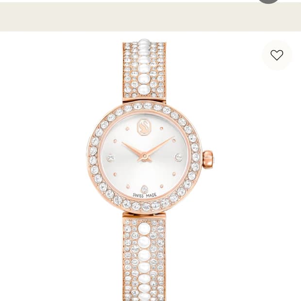 정가60만~새제품)신형 스와로브스키 진주 크리스탈 시계 정품