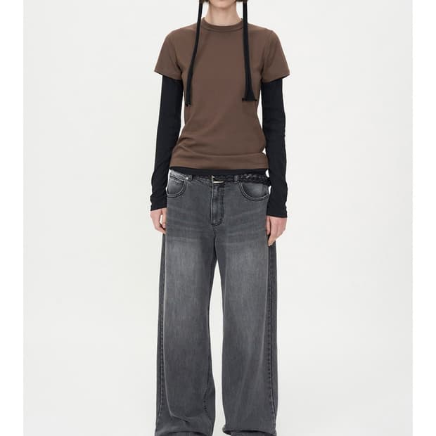 인사일런스 우먼 로우웨이스트 데님