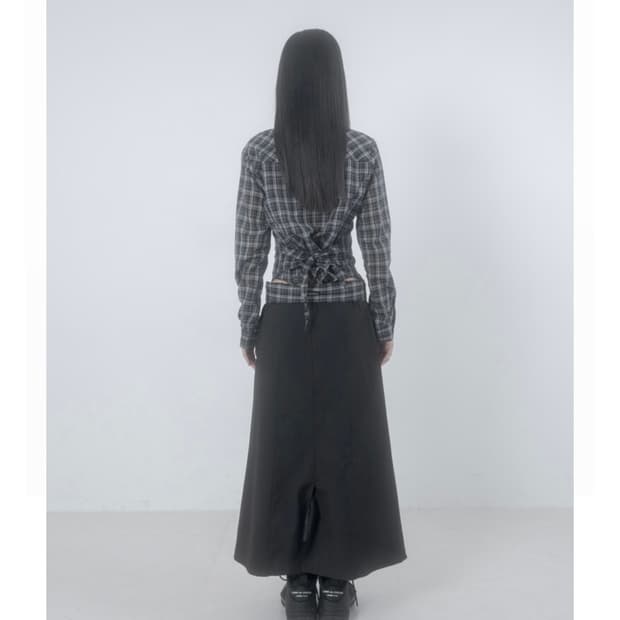 Wsc archive Check tied shirt 001