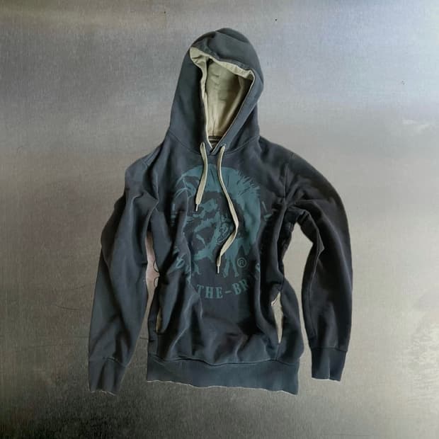 디젤 모호크 프린팅 후드티