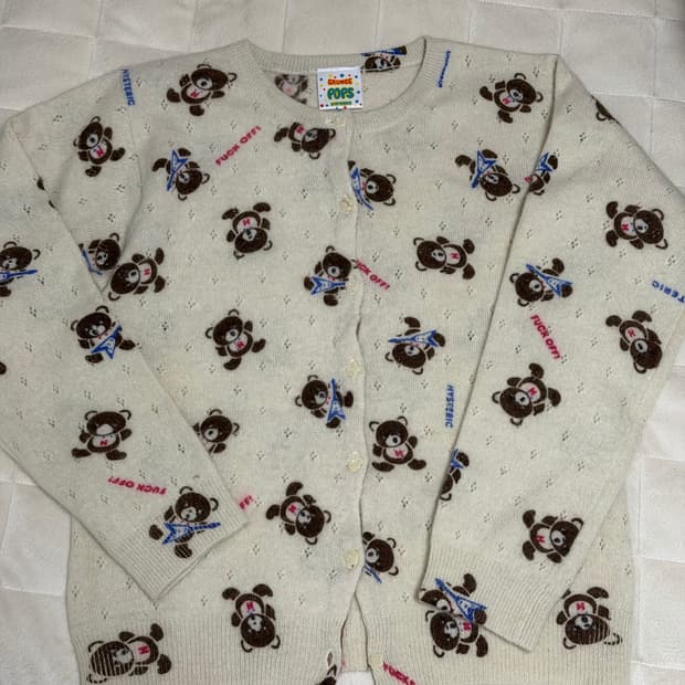 히스테릭글래머 퍽베어 가디건