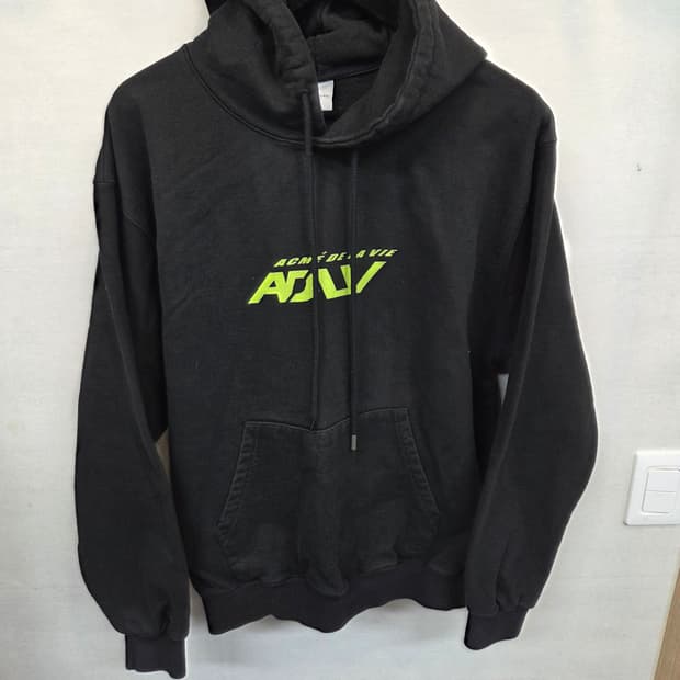 아크메드라비 테니스공 프린팅 로고 후드티 1사이즈 대략 L 오버핏