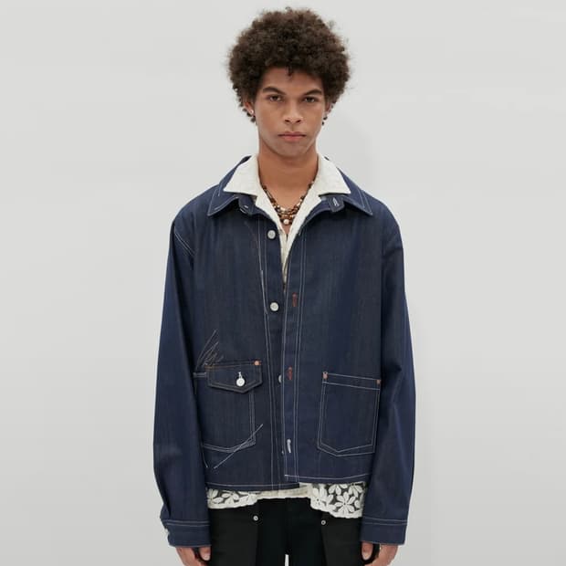 앤더슨벨 어쉬메트릭 데님셔츠