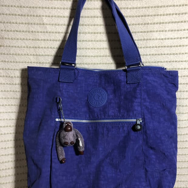 빈티지 키플링 Y2K 퍼플 빅 토트백 숄더백