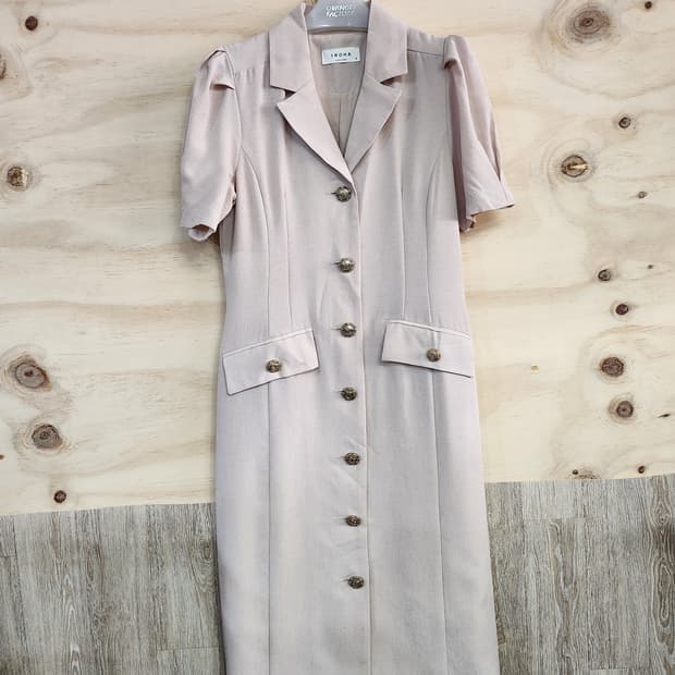 1207) 반팔 롱 원피스