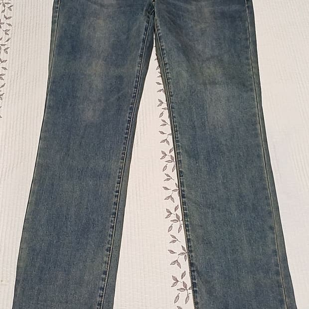 게스 빈티지 슬림스판청바지 실측35인치 기장110
