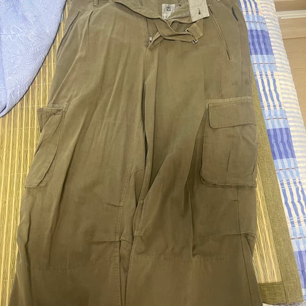폴리테루 벨티드 카고 베이지