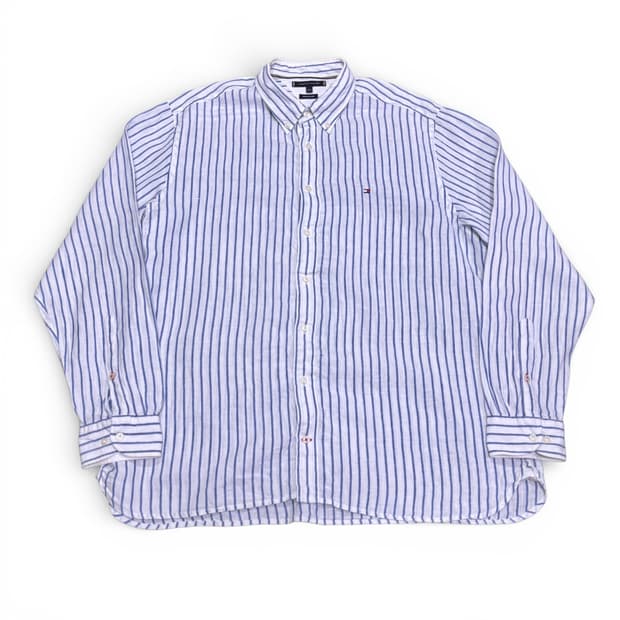 2XL 타미힐피거 스트라이프 린넨셔츠