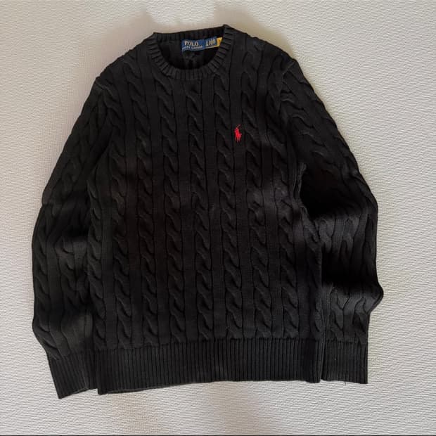 폴로 케이블 니트 S